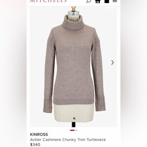 Kinross cashmere Turtleneck Sweater- size S
